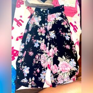 Vintage Wide leg Floral Pants